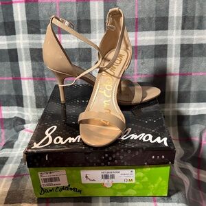 Sam Edelman Nude Patent Heels